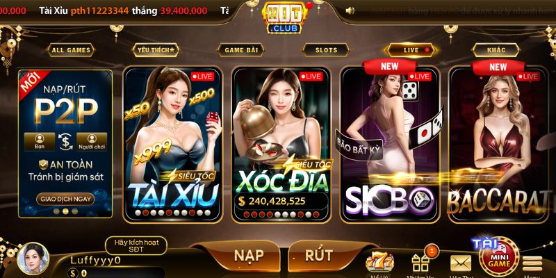 Nổ hũ HitClub nhiều chủ đề, vòng quay hấp dẫn